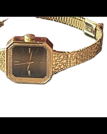 Vintage Cardinal Gold tone nugget square fancy face watch womens