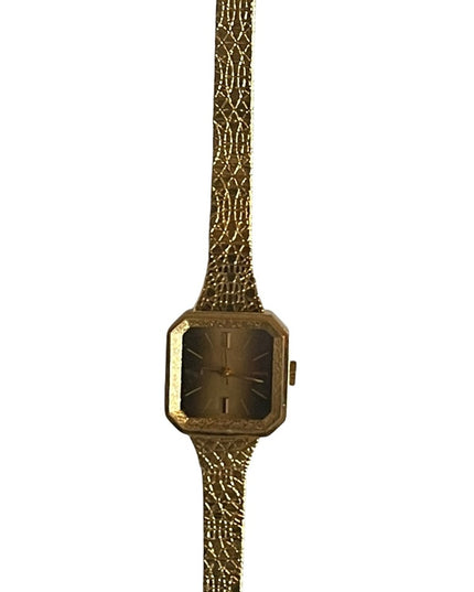 Vintage Cardinal Gold tone nugget square fancy face watch womens