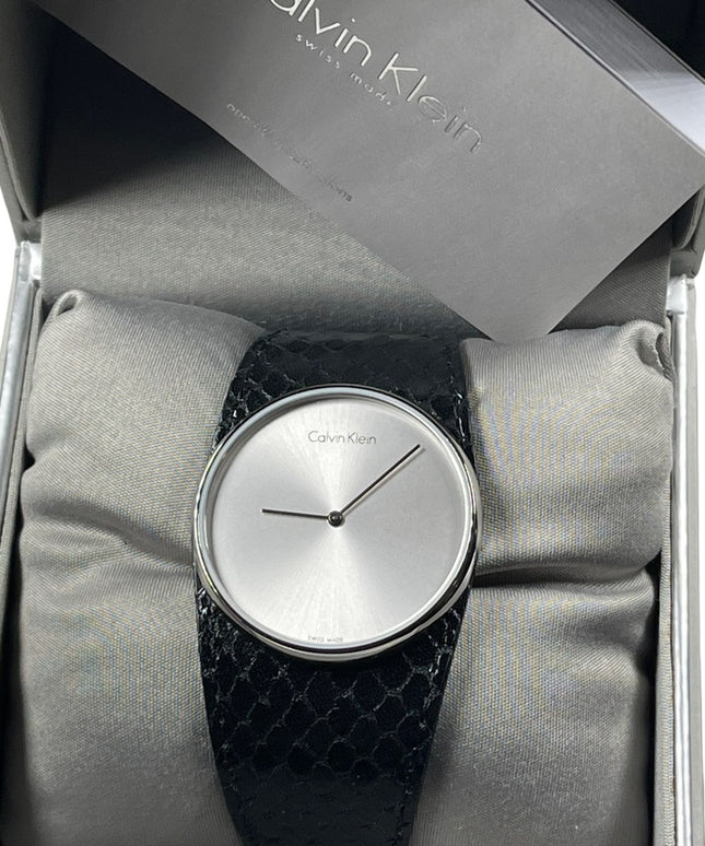 Vg Calvin Klein Spellbound watch womens in box with book leather band