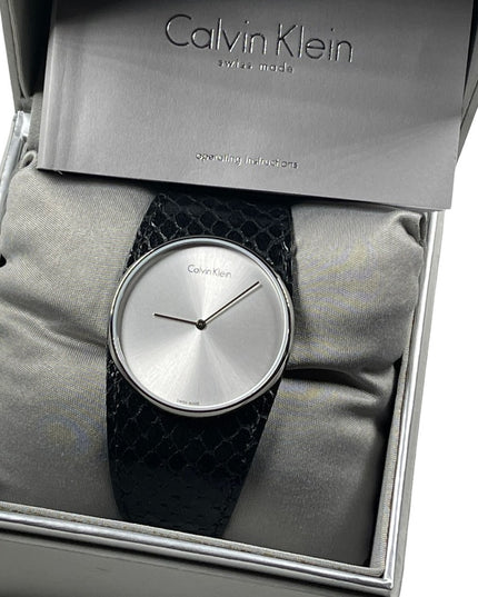 Vg Calvin Klein Spellbound watch womens in box with book leather band