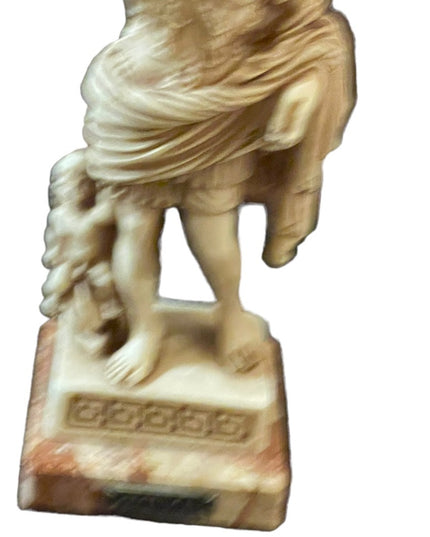 Vintage Statue Augustus of Prima Porta Caesar Roman statue on marble Roma Signed