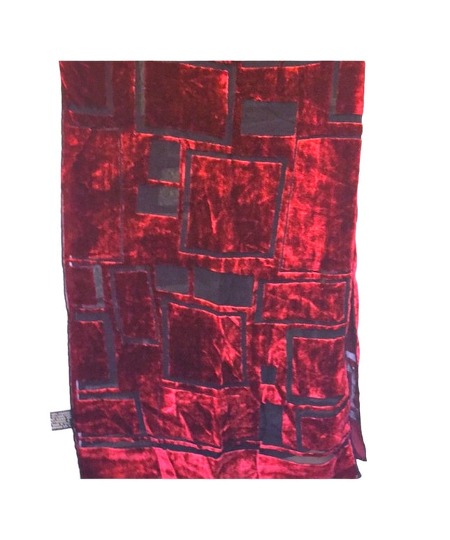 - Danier Silky Red velvety lined Scarf