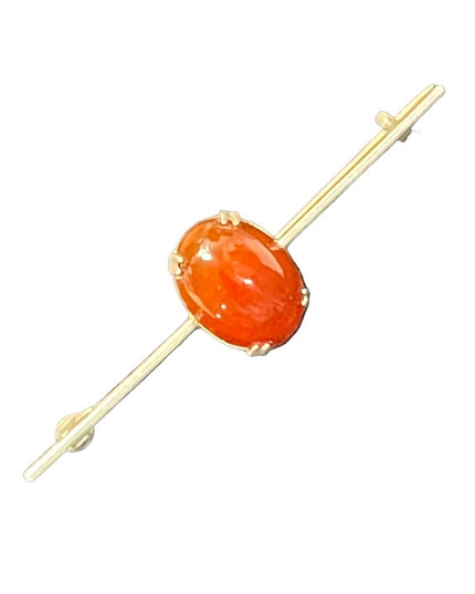 Antique Victorian Agate Sterling silver Victorian Bar brooch Ireland
