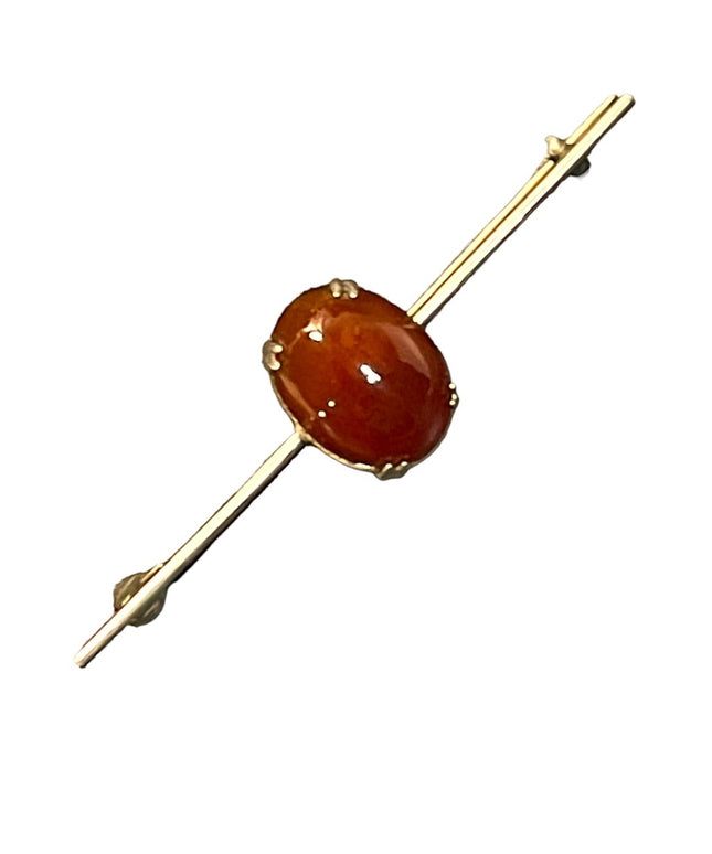 Antique Victorian Agate Sterling silver Victorian Bar brooch Ireland