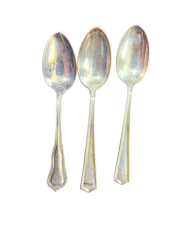 Lot of 3 Vintage Sterling silver 4.5” Spoons VG cond