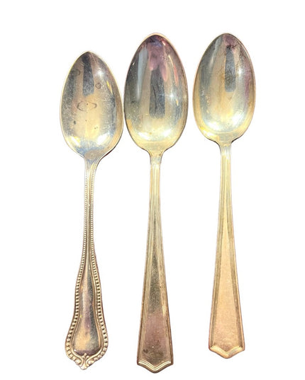 Lot of 3 Vintage Sterling silver 4.5” Spoons VG cond