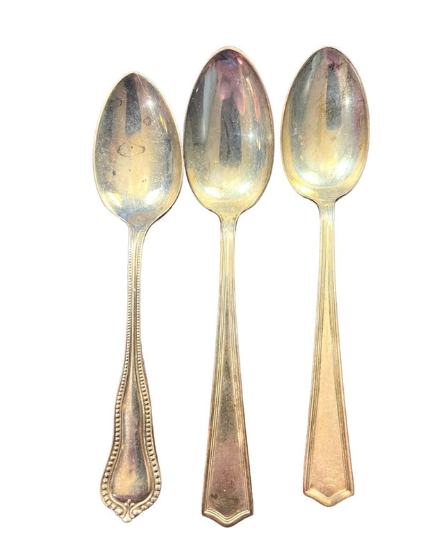 Lot of 3 Vintage Sterling silver 4.5” Spoons VG cond