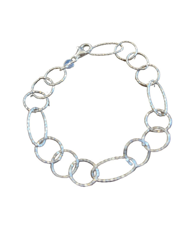 Sterling silver 925 Italy large  link bracelet