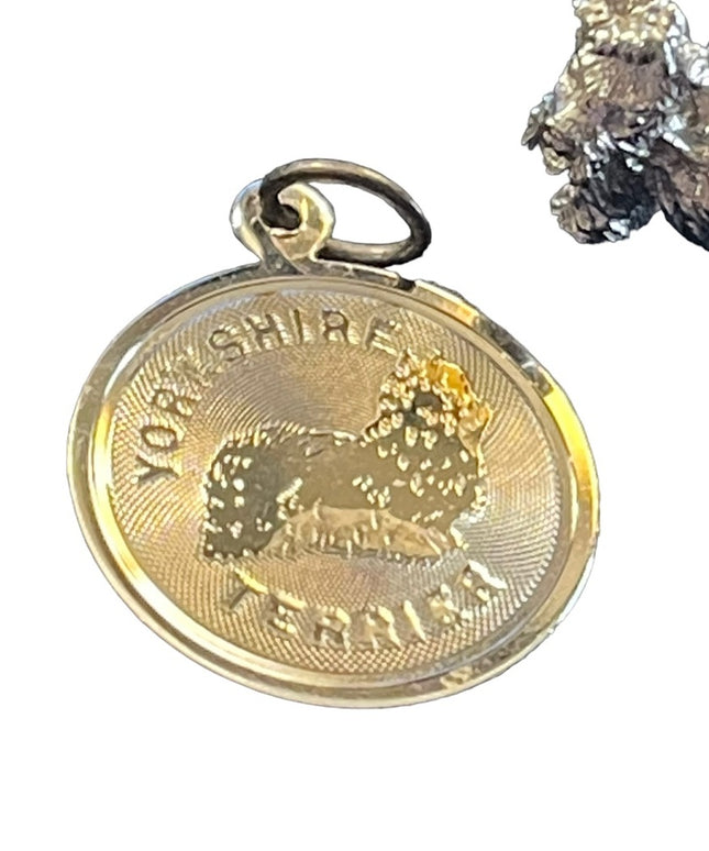 Vintage Sterling silver 925 bracelet charms DOG Yorkshre Terrier