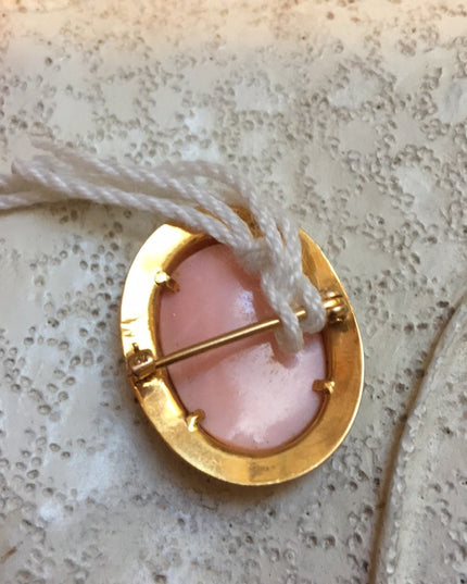 💗 10k GOLD Victorian Antique Shell Cameo brooch 💗