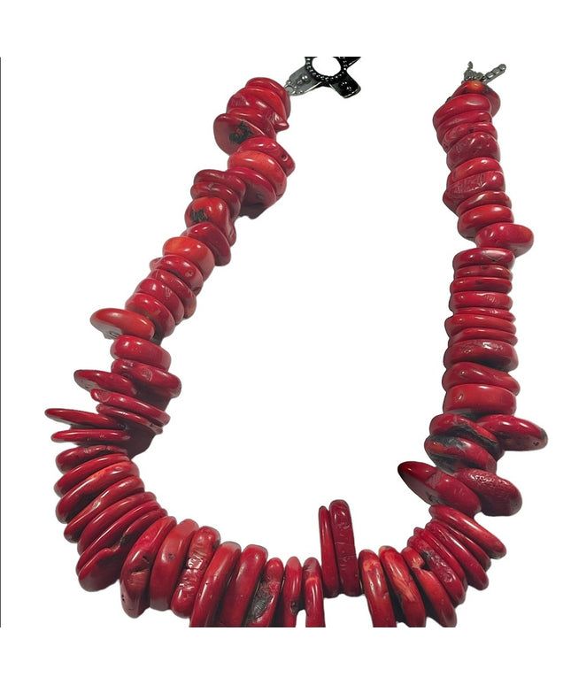 Vintage Large Heavy Bamboo Coral Necklace