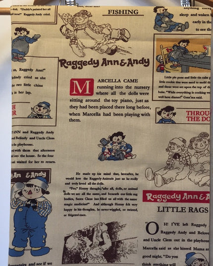 2.4 M Vintage Raggedy Ann cotton Fabric Sewing NEW