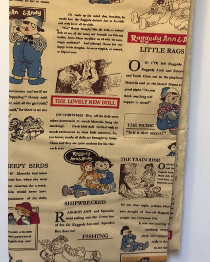 2.4 M Vintage Raggedy Ann cotton Fabric Sewing NEW