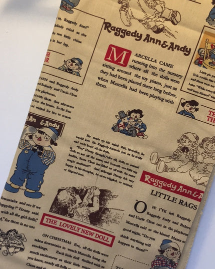 2.4 M Vintage Raggedy Ann cotton Fabric Sewing NEW