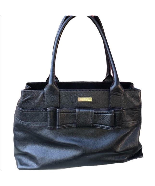 - Kate Spade Black BOW large purse handbag purse shoulder bag