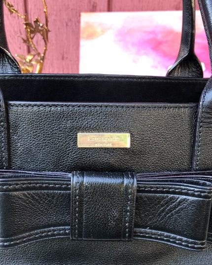 - Kate Spade Black BOW large purse handbag purse shoulder bag