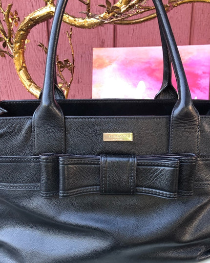 - Kate Spade Black BOW large purse handbag purse shoulder bag