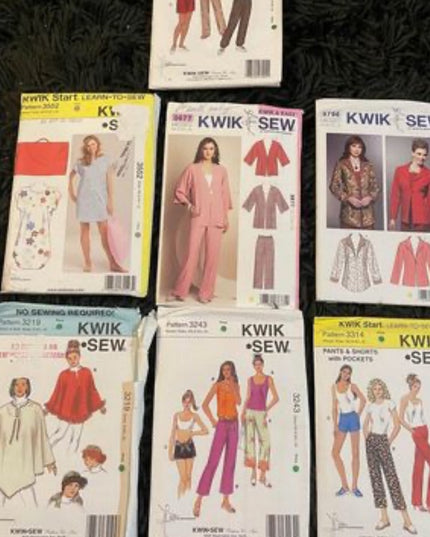 KWIK Sew Uncut sewing pattern LOT Sz Misses XS-XL