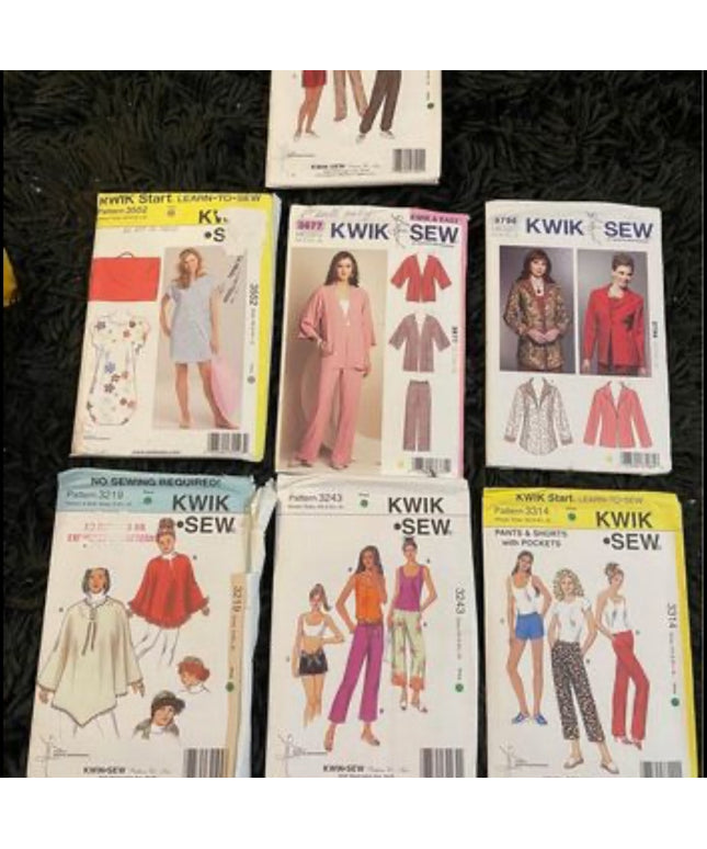 KWIK Sew Uncut sewing pattern LOT Sz Misses XS-XL