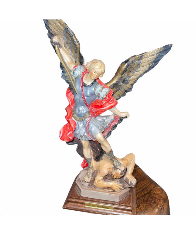 Rare A Santini Italy Archangel Michael VTG resin statue