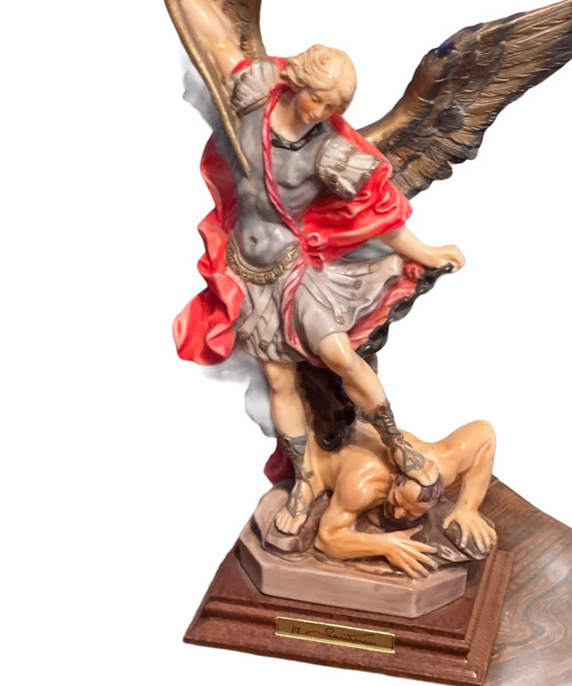 Rare A Santini Italy Archangel Michael VTG resin statue