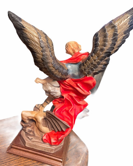 Rare A Santini Italy Archangel Michael VTG resin statue