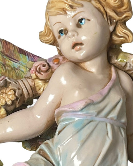 Vintage Simonetti Italian Italy resin wall angel signed cherub