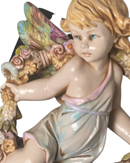 Vintage Simonetti Italian Italy resin wall angel signed cherub