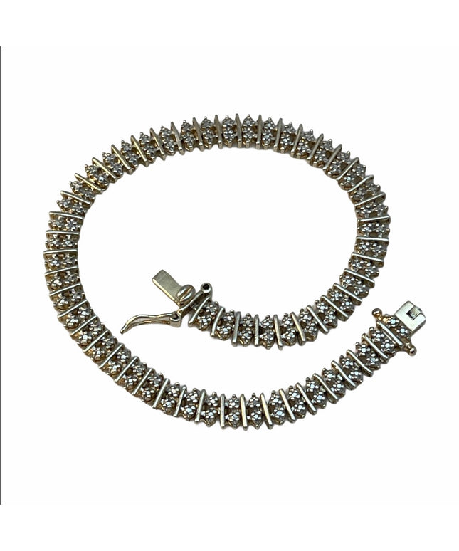 - Sterling silver Diamond Illusion bracelet