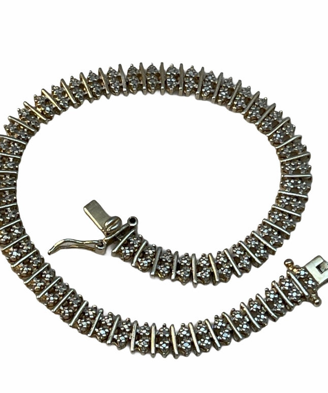 - Sterling silver Diamond Illusion bracelet