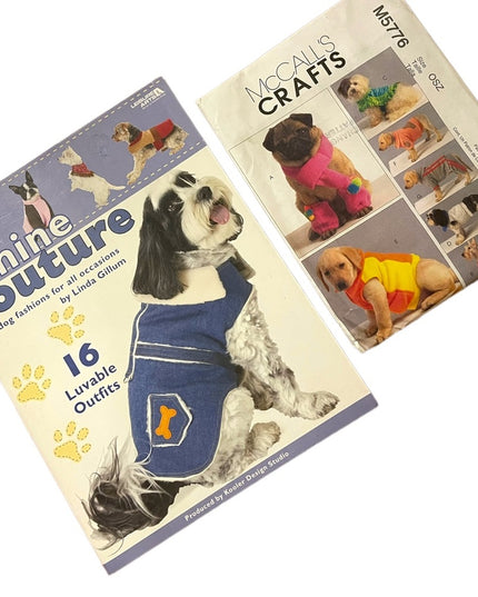 DOG coats scarf warmers clothing Sewing patterns book Mccalls LOT 2 pcs