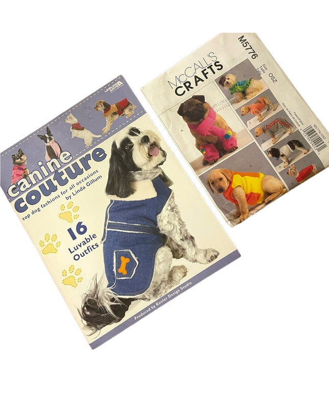 DOG coats scarf warmers clothing Sewing patterns book Mccalls LOT 2 pcs