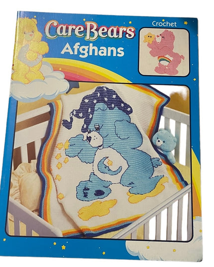 2 Books Knitting Crochet Care bears Afghans Strawberry Shortcake Sweaters