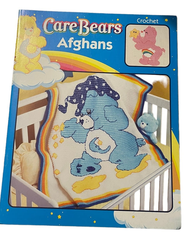 2 Books Knitting Crochet Care bears Afghans Strawberry Shortcake Sweaters