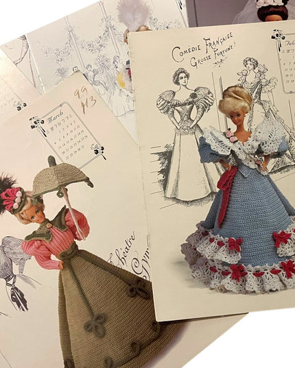 LOT of 9 Annies Attic Vintage Crochet Bed doll Patterns LN Crafts