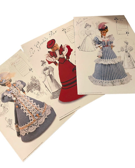 LOT of 9 Annies Attic Vintage Crochet Bed doll Patterns LN Crafts