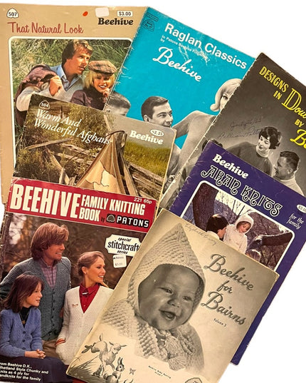 Vintage 1950s:60s Beehive knitting books X 7 pcs LOT Baby (2)
