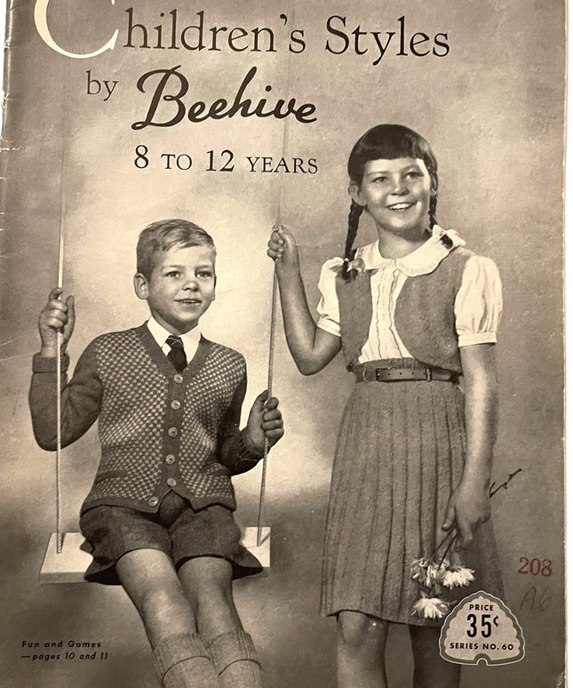 (8) Lot of 7 Beehive vintage knitting books 1950s family baby child