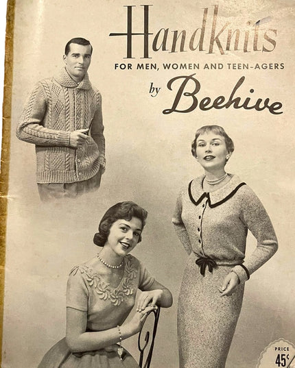 (10) Lot of 7 Vintage 1950s Beehive knitting books baby family child