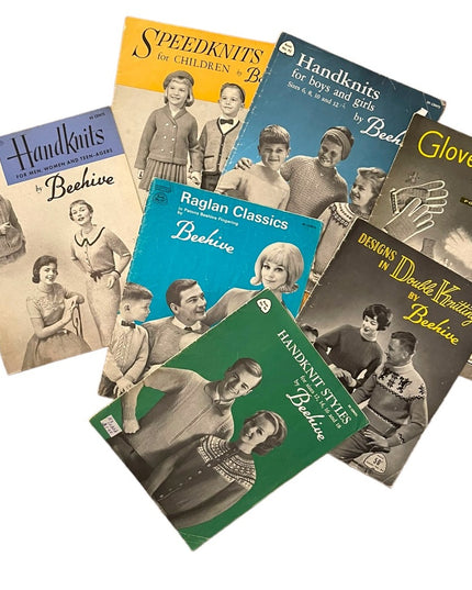 (11) Lot of 7pcs Beehive Knitting books appx 1950s