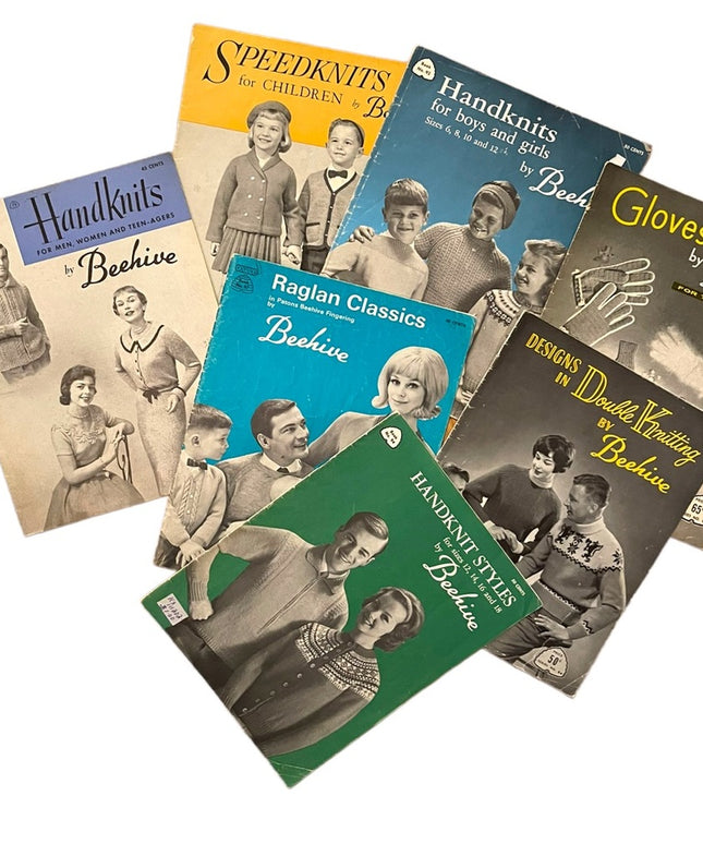 (11) Lot of 7pcs Beehive Knitting books appx 1950s