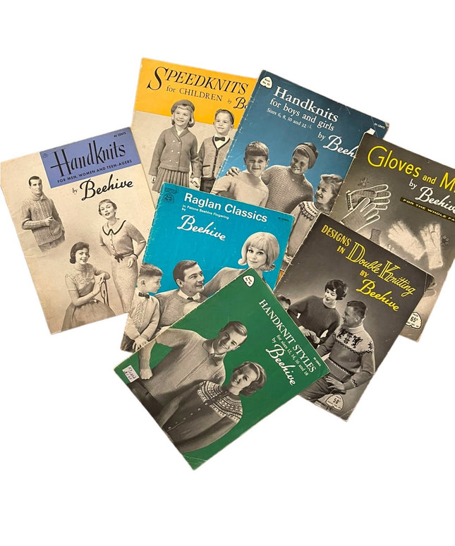 (11) Lot of 7pcs Beehive Knitting books appx 1950s