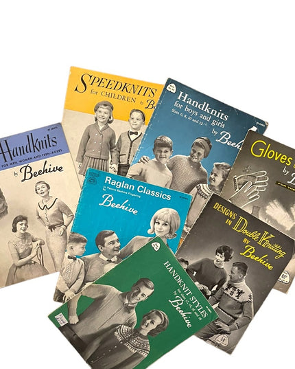 (11) Lot of 7pcs Beehive Knitting books appx 1950s