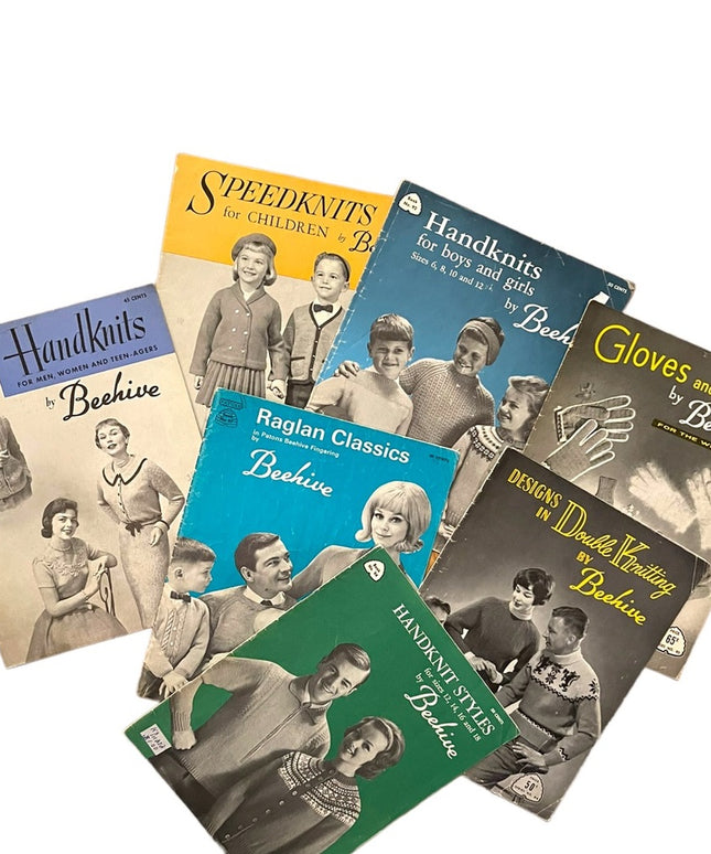 (11) Lot of 7pcs Beehive Knitting books appx 1950s