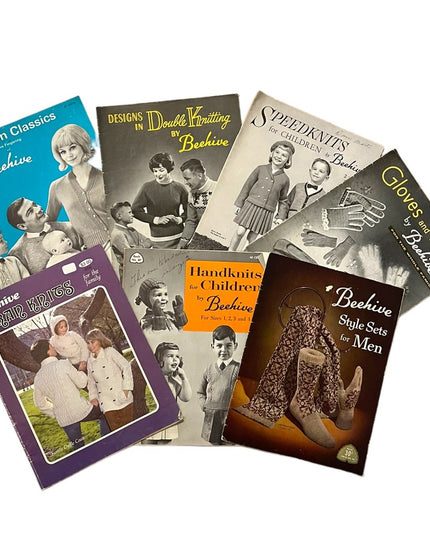 (12) Vintage Beehive knitting book LOT 7 pcs