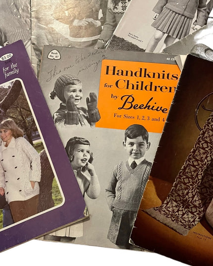 (12) Vintage Beehive knitting book LOT 7 pcs