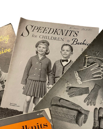(12) Vintage Beehive knitting book LOT 7 pcs