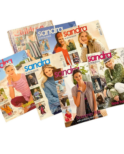 (13) Lot of 7 Sandra Knitting magazines