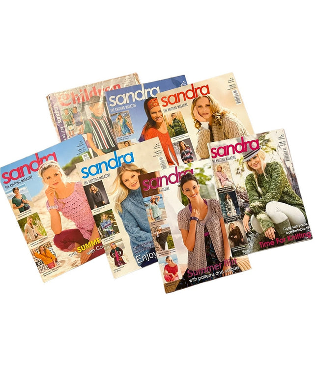 (13) Lot of 7 Sandra Knitting magazines