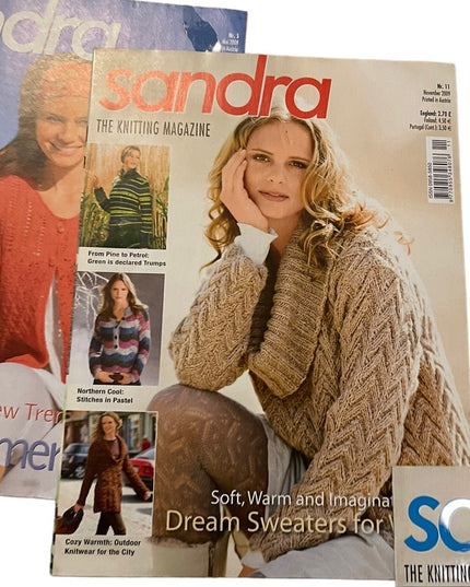 (13) Lot of 7 Sandra Knitting magazines